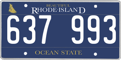 RI license plate 637993