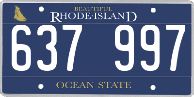 RI license plate 637997