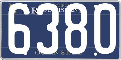 RI license plate 6380