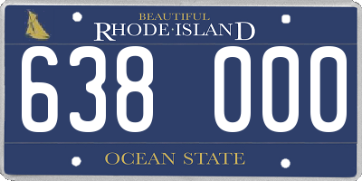RI license plate 638000