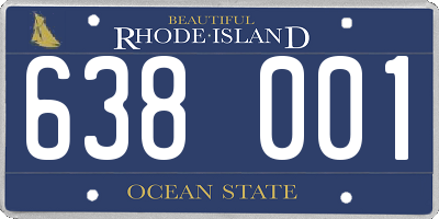 RI license plate 638001