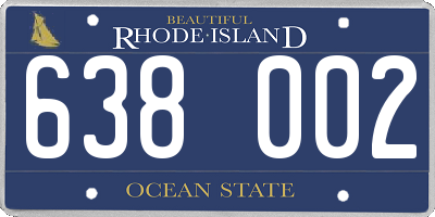 RI license plate 638002