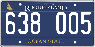 RI license plate 638005