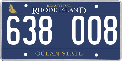 RI license plate 638008