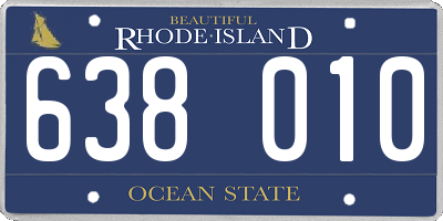 RI license plate 638010