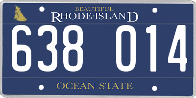 RI license plate 638014
