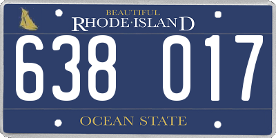 RI license plate 638017