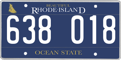 RI license plate 638018