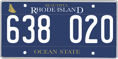 RI license plate 638020