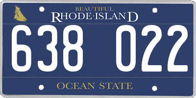 RI license plate 638022