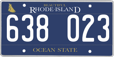 RI license plate 638023