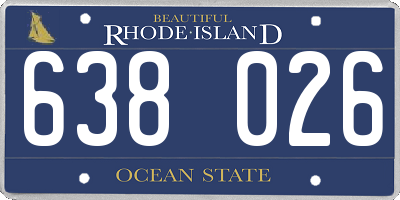 RI license plate 638026