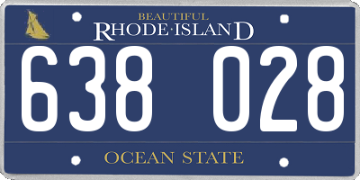 RI license plate 638028
