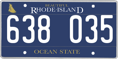 RI license plate 638035