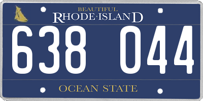 RI license plate 638044