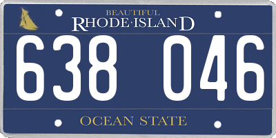 RI license plate 638046