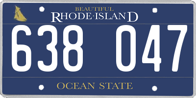 RI license plate 638047