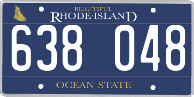 RI license plate 638048