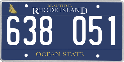RI license plate 638051