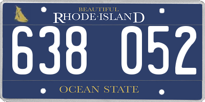 RI license plate 638052