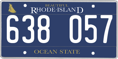 RI license plate 638057
