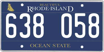 RI license plate 638058