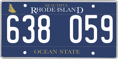 RI license plate 638059