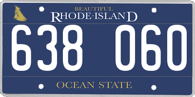 RI license plate 638060