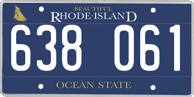 RI license plate 638061