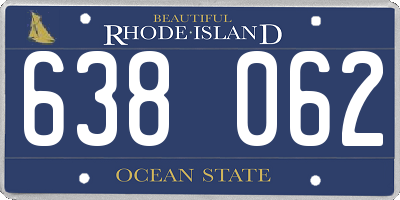 RI license plate 638062