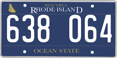 RI license plate 638064