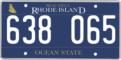 RI license plate 638065
