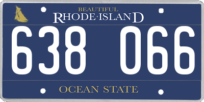 RI license plate 638066