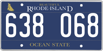 RI license plate 638068