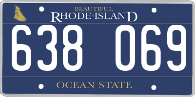 RI license plate 638069
