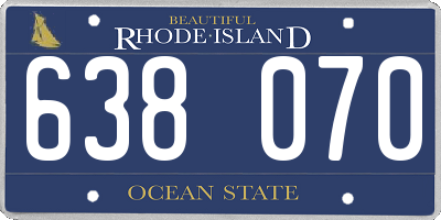 RI license plate 638070