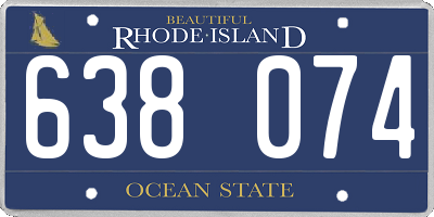 RI license plate 638074