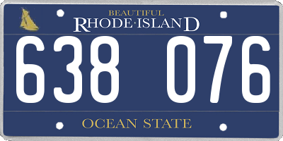 RI license plate 638076