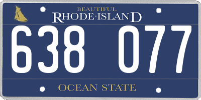 RI license plate 638077