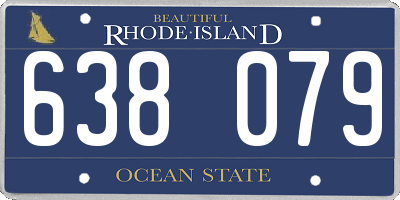 RI license plate 638079