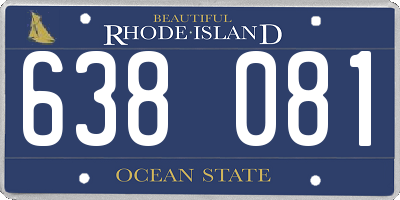 RI license plate 638081