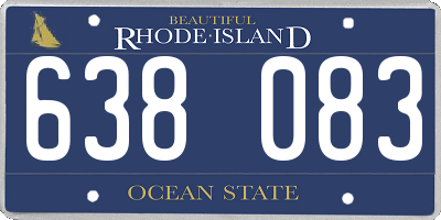 RI license plate 638083