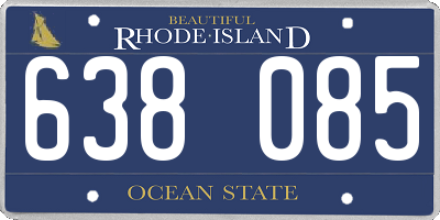 RI license plate 638085