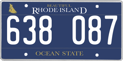 RI license plate 638087