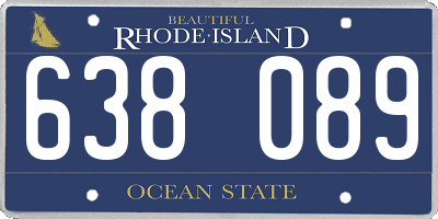 RI license plate 638089