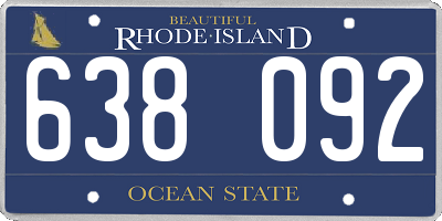 RI license plate 638092