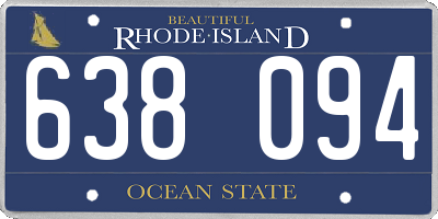 RI license plate 638094