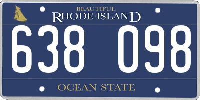 RI license plate 638098