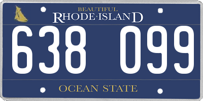 RI license plate 638099