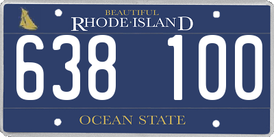 RI license plate 638100